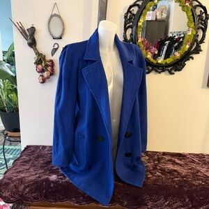 Vintage 100% Wool Cobalt coat